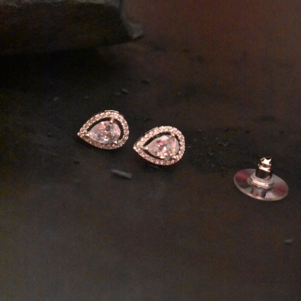 Silver-Plated Teardrop Earrings - Stunning Glisten & Glow Design