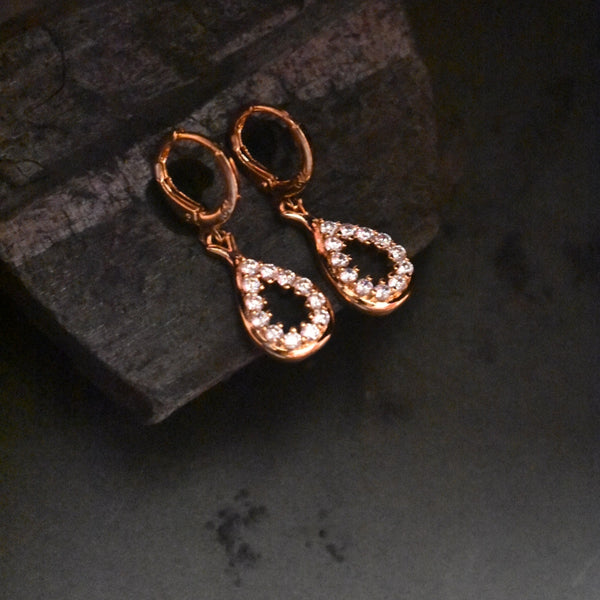 Asp Fashion's Rose Gold Drop Earrings