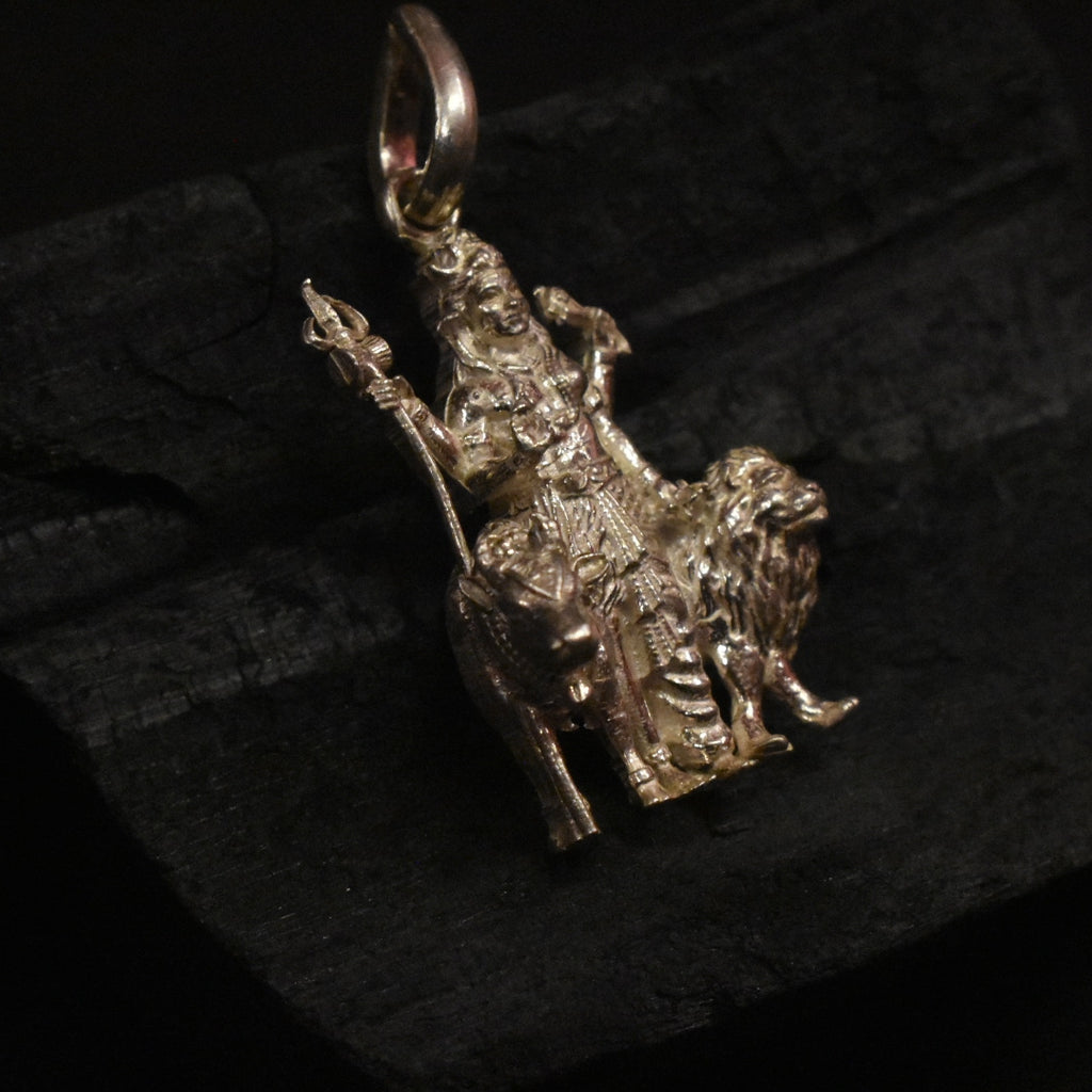 Sterling Silver Ardhnarishwar Pendant - Lord Shiva Shakti Unity Locket
