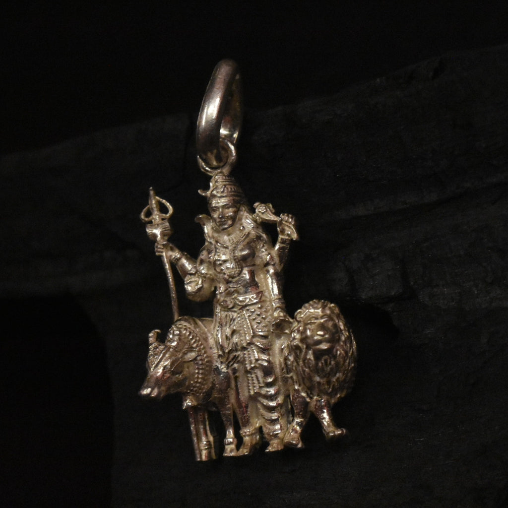 Sterling Silver Ardhnarishwar Pendant - Lord Shiva Shakti Unity Locket