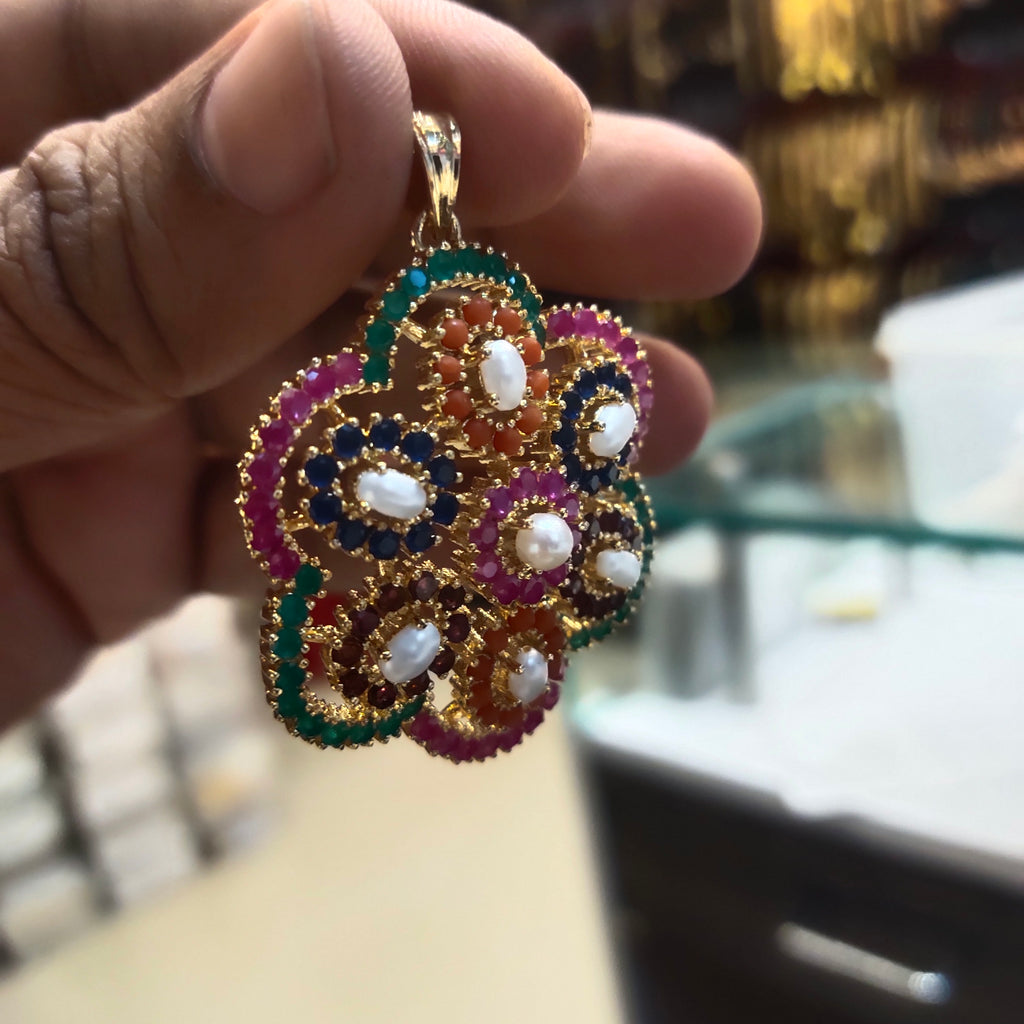 Ultimate Gems & Pearl Pendant Set