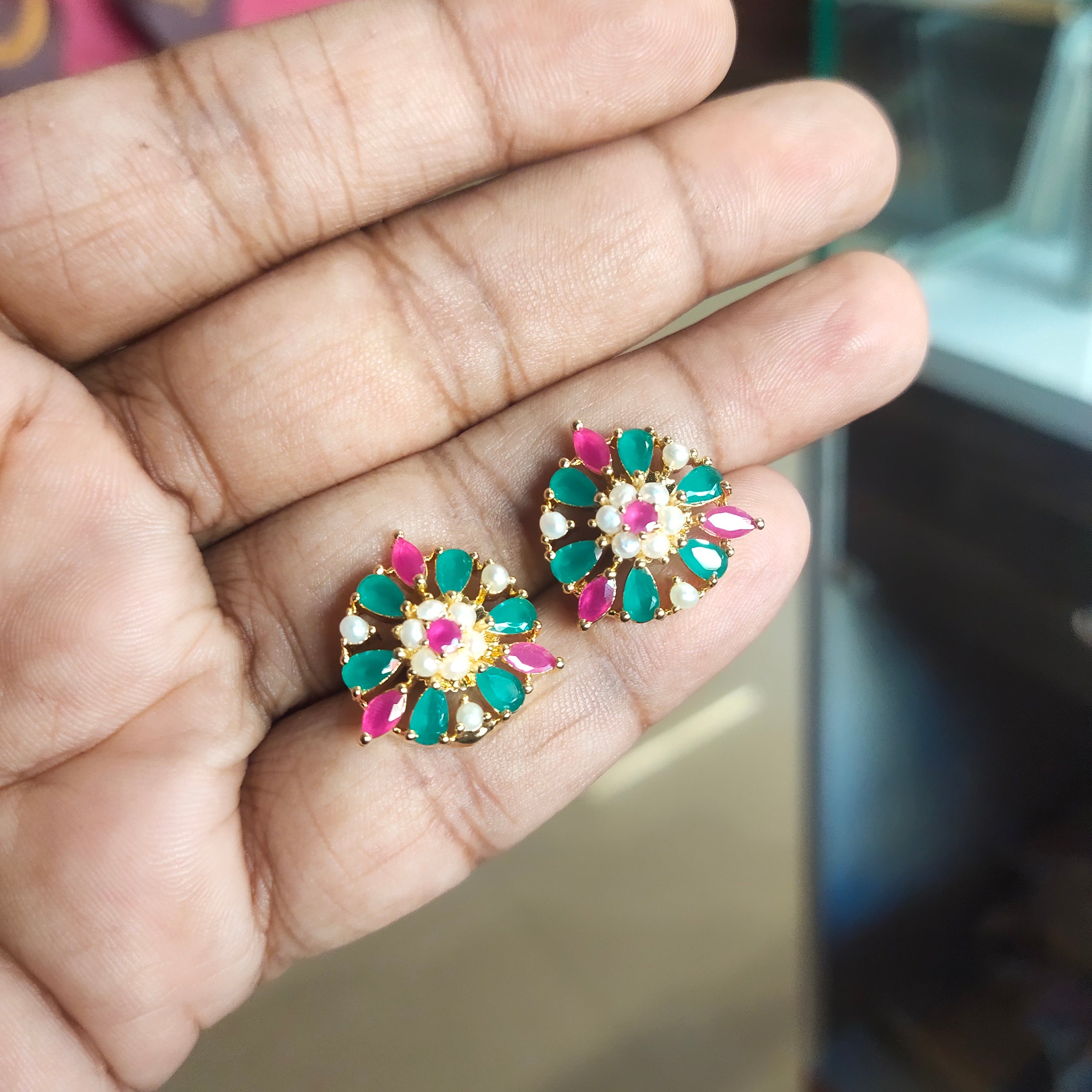 Gems & Pearl Pendant Sets - Glamour Collection