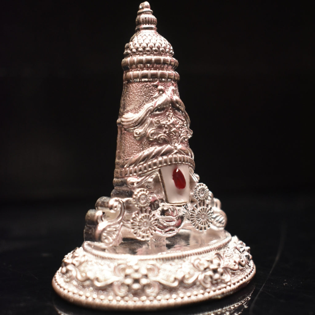 Pure Silver Tirupati Balaji Idol - Handcrafted Venkateshwara Statue