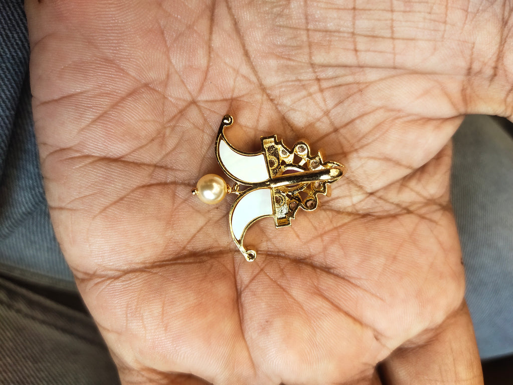 Premium CZ Puligoru Locket for Kids with Pearl Beads - 24K Gold Plated