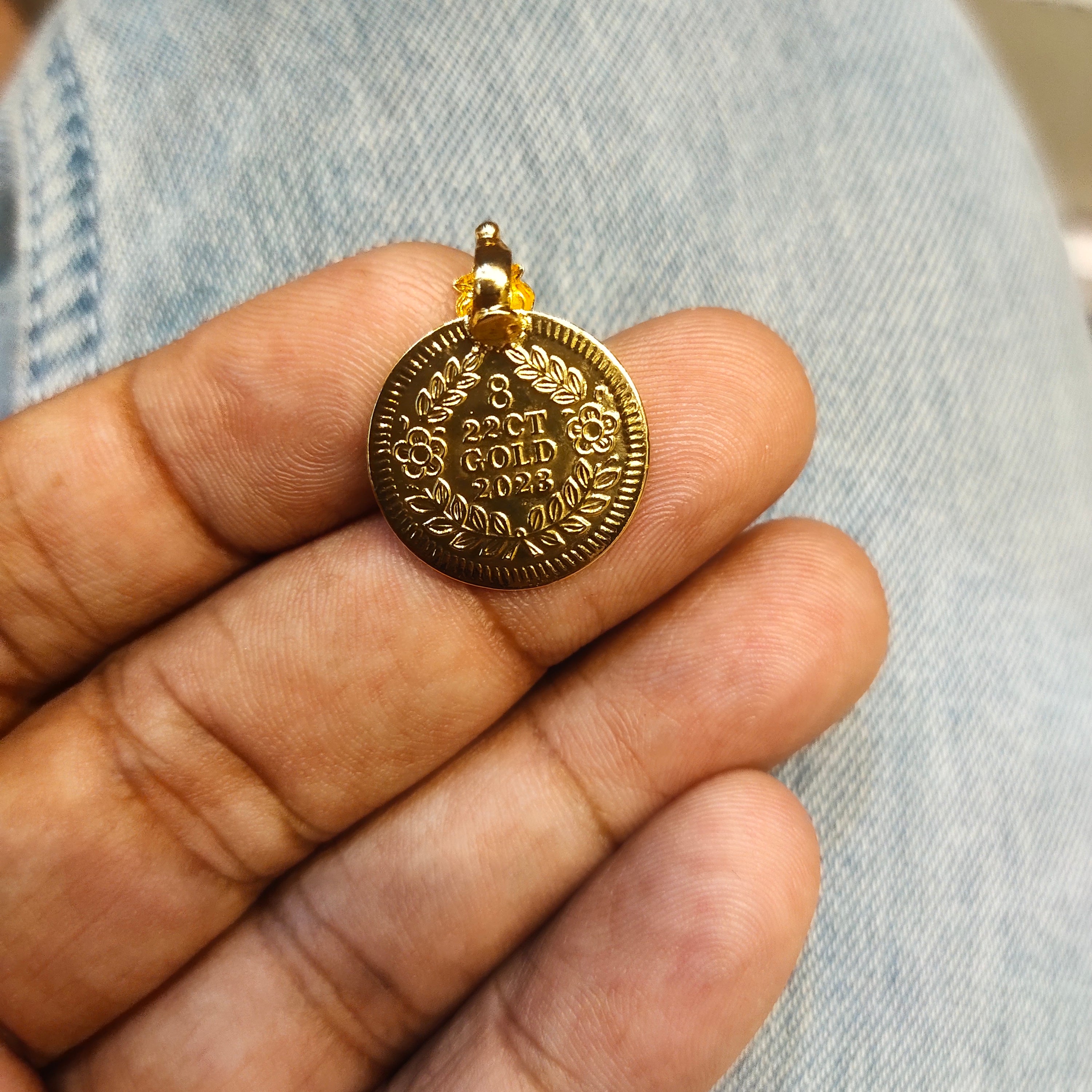 Gilded Glamour 24K Gold Plated Thalli Kaasu - Traditional South Indian Wedding Jewelry