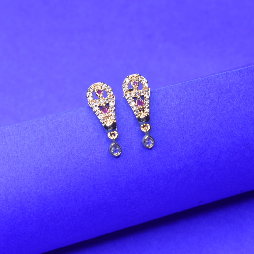 One Gram Gold Earrings for Daily Wear - Comfortable Lightweight Design