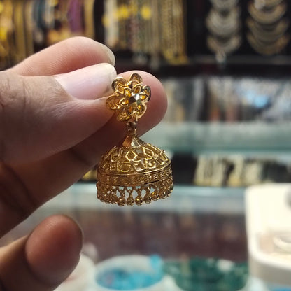 "Dazzle in Elegance: 24K Gold-Plated Jhumka Earrings from Asp Fashion"