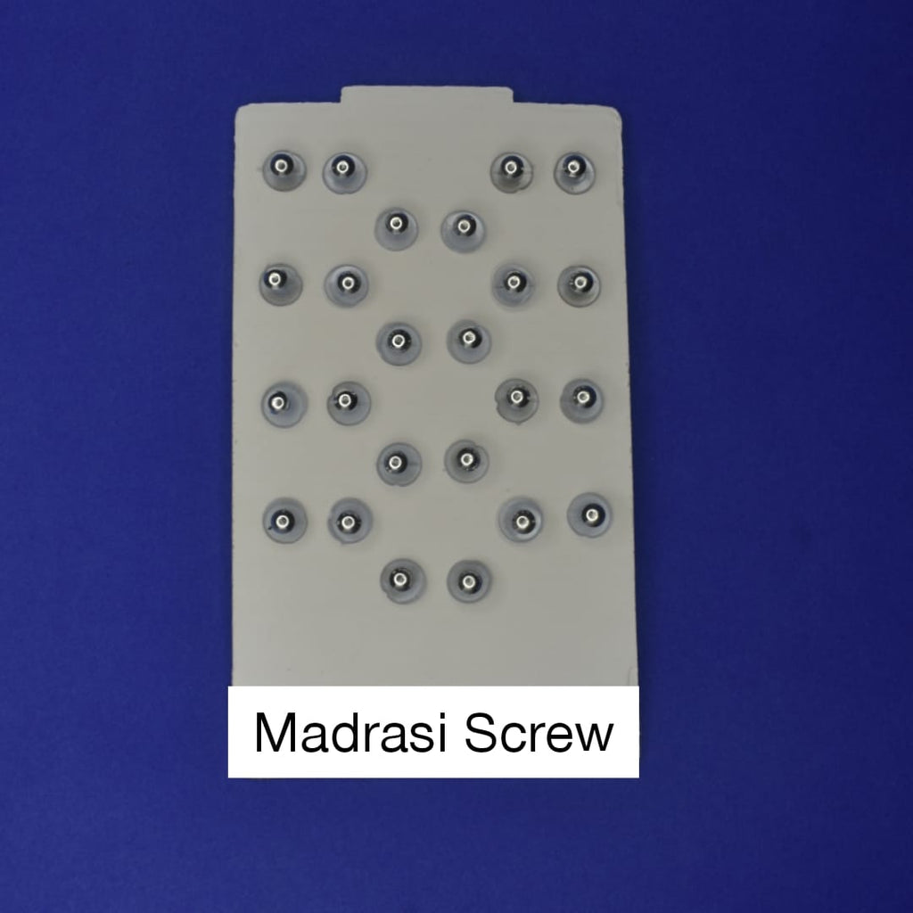 Sterling Silver Heart Stud Earrings for Kids - 92.5 Silver Screw Back