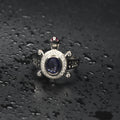 92.5 Sterling Silver Tortoise Ring for Men - Symbol of Wisdom & Prosperity
