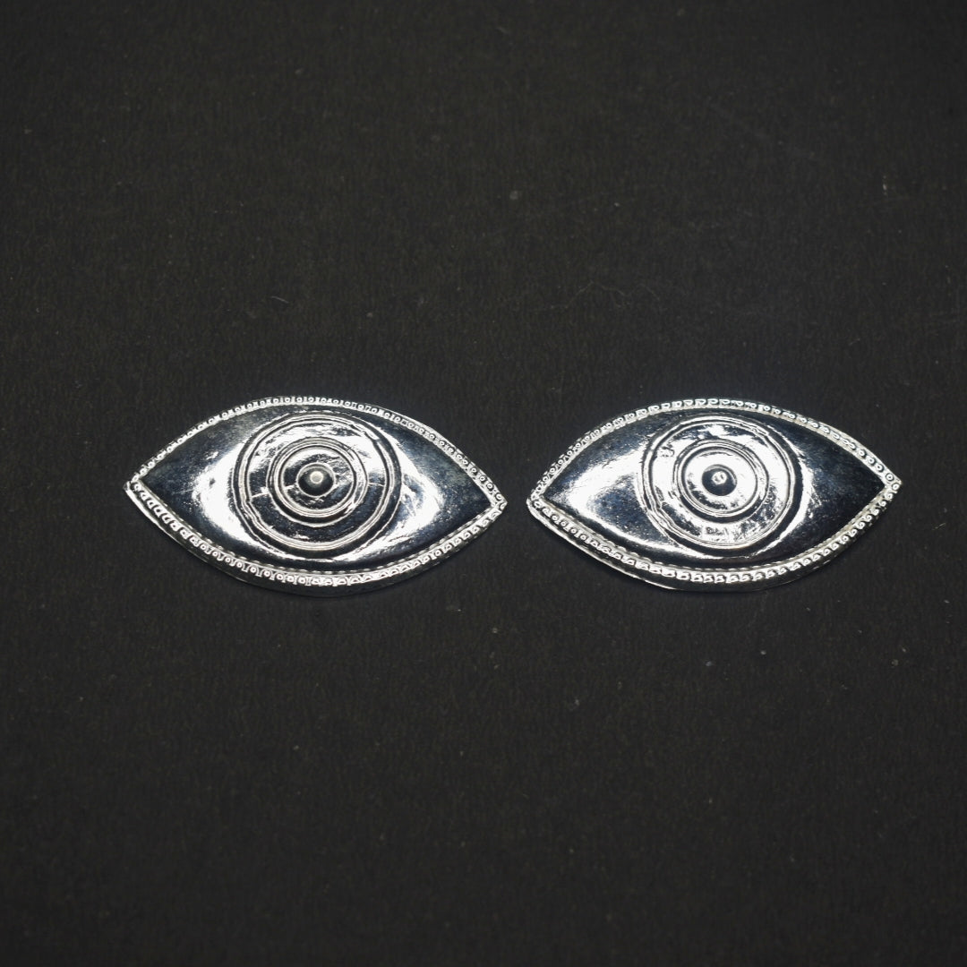 Premium Pure Silver Eyes - Chandi Ki Aankh for Puja, Astrology & Lal Kitab Remedies