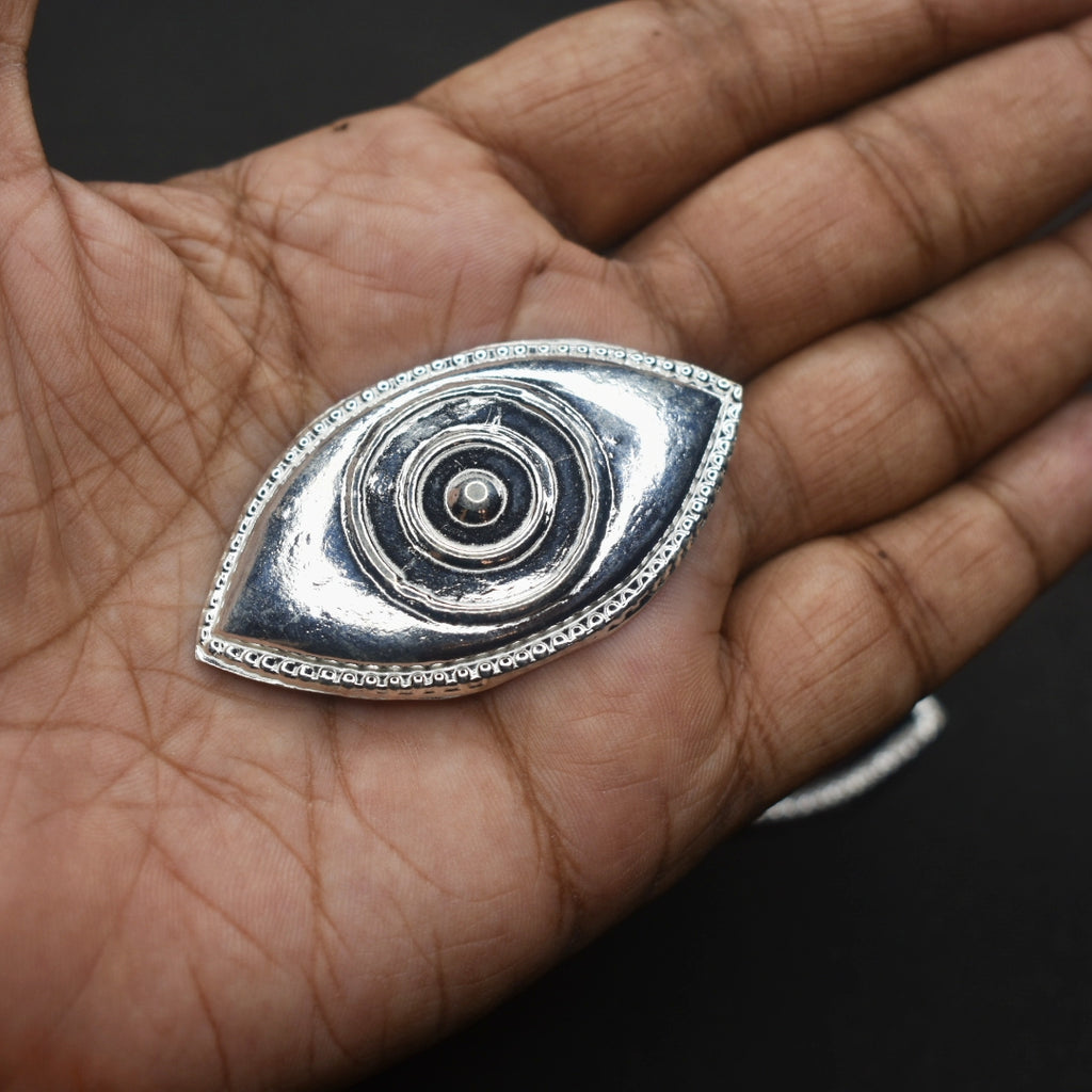 Premium Pure Silver Eyes - Chandi Ki Aankh for Puja, Astrology & Lal Kitab Remedies