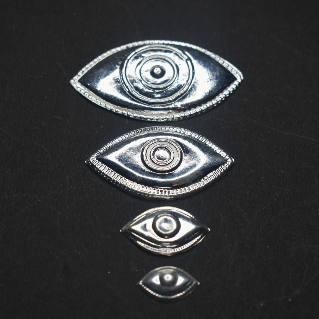 Premium Pure Silver Eyes - Chandi Ki Aankh for Puja, Astrology & Lal Kitab Remedies