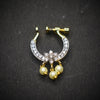 Asp White CZ Rhodium Gold Bridal South Indian Nose Ring