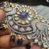 Asp Victorian Purple Kundan Peacock Belt Vaddanam