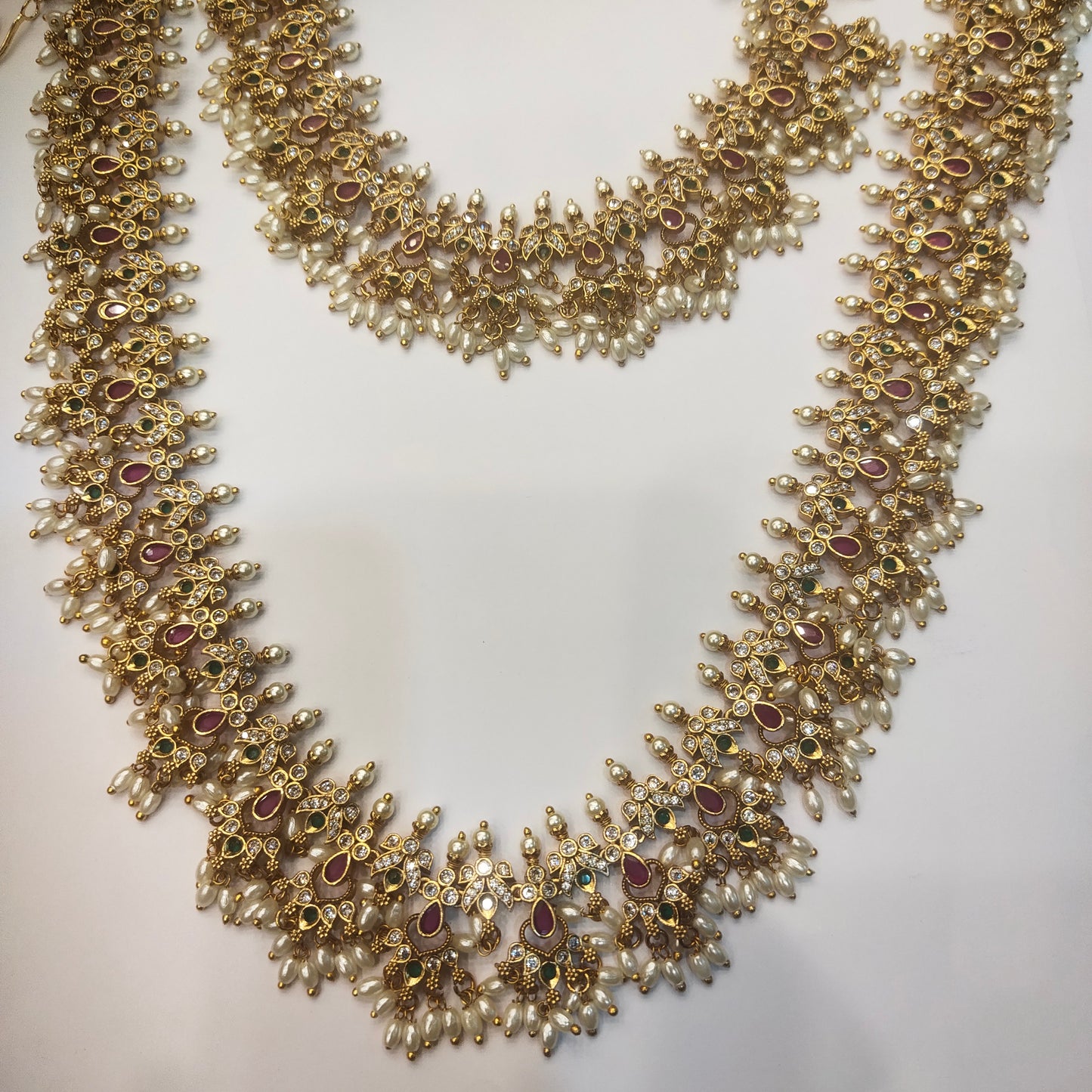 Asp Antique Rice Pearls Guttapusalu Necklace set