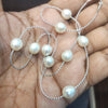 Asp Real Pearls White Alloy Chain Necklace