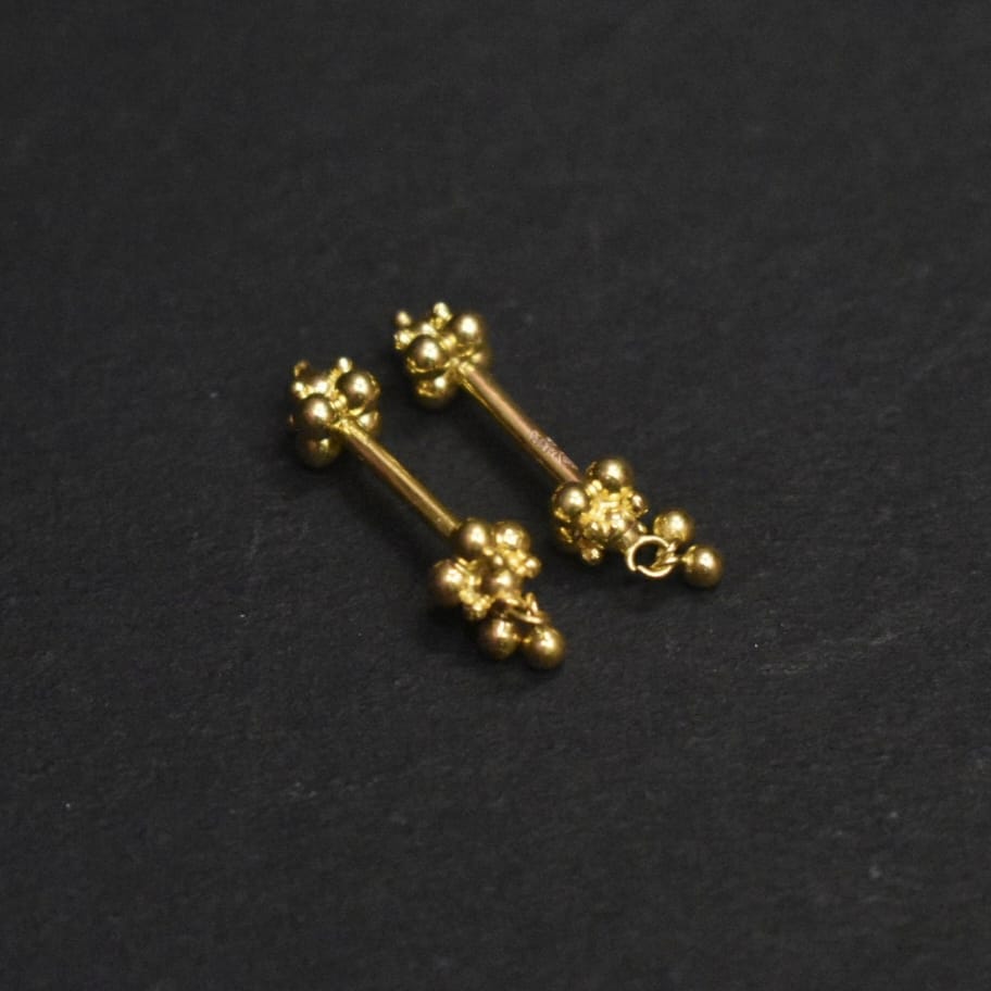18ct BIS Hallmarked Bugudi Earrings