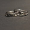 Classic Sterling Silver Couple Rings - Timeless Elegance Matching Set
