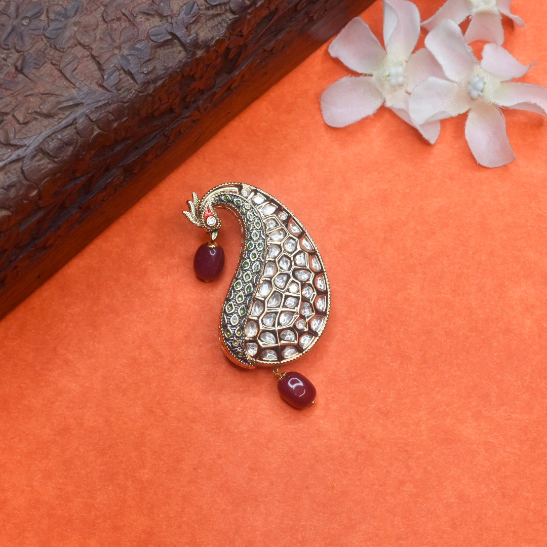 Exquisite Asp Mayur Kundan Kalangi for Groom - Handcrafted 24K Gold Wedding Jewelry
