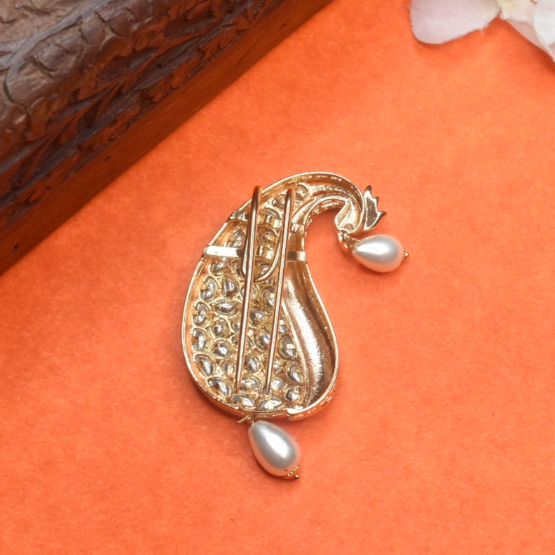 Exquisite Asp Mayur Kundan Kalangi for Groom - Handcrafted 24K Gold Wedding Jewelry