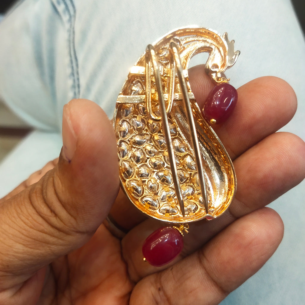 Exquisite Asp Mayur Kundan Kalangi for Groom - Handcrafted 24K Gold Wedding Jewelry