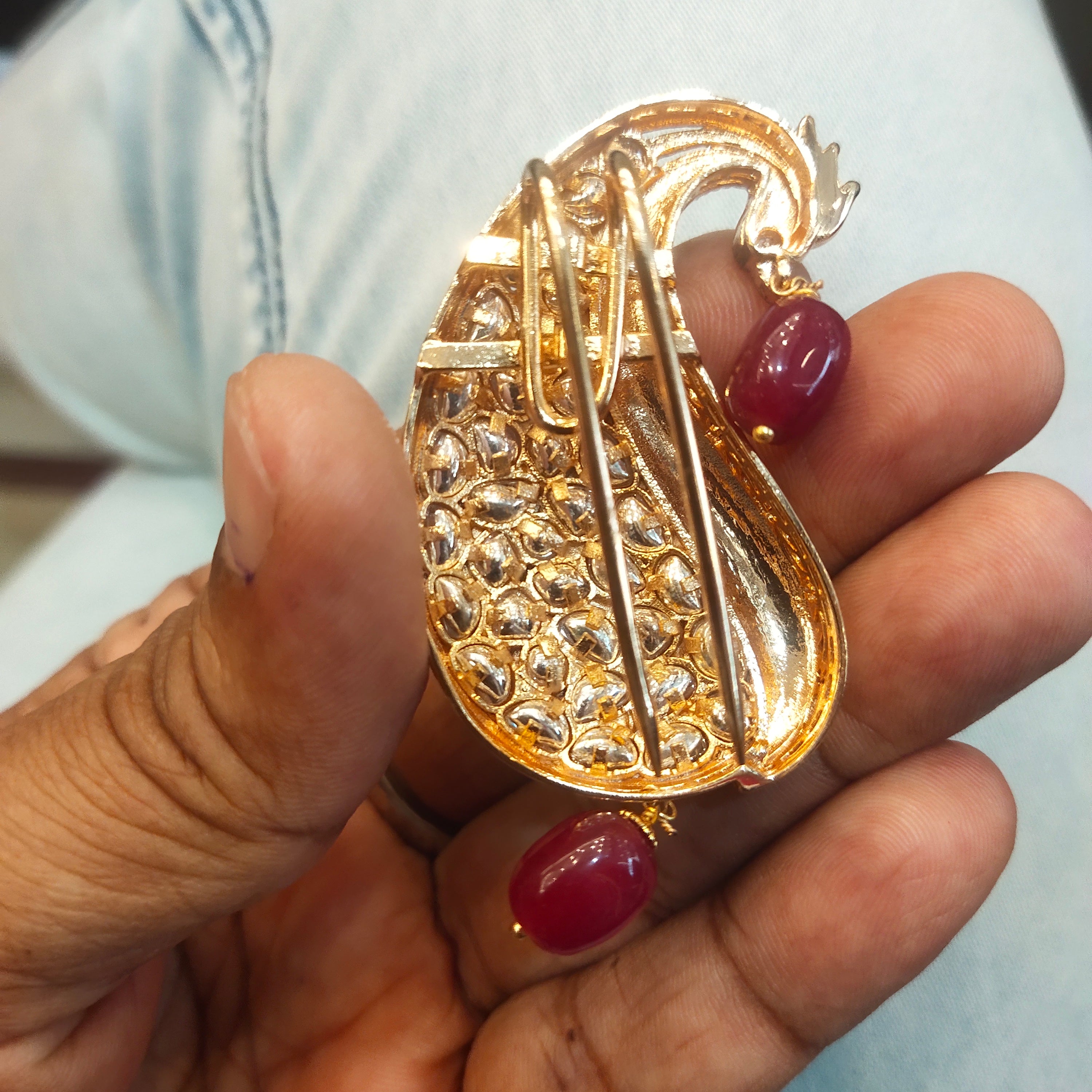 Exquisite Asp Mayur Kundan Kalangi for Groom - Handcrafted 24K Gold Wedding Jewelry