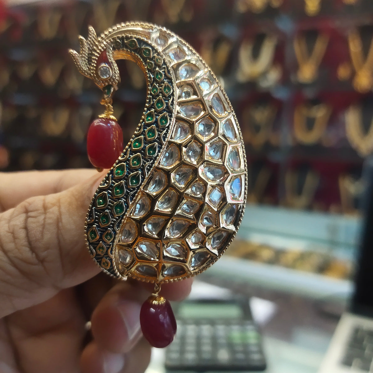 Exquisite Asp Mayur Kundan Kalangi for Groom - Handcrafted 24K Gold Wedding Jewelry