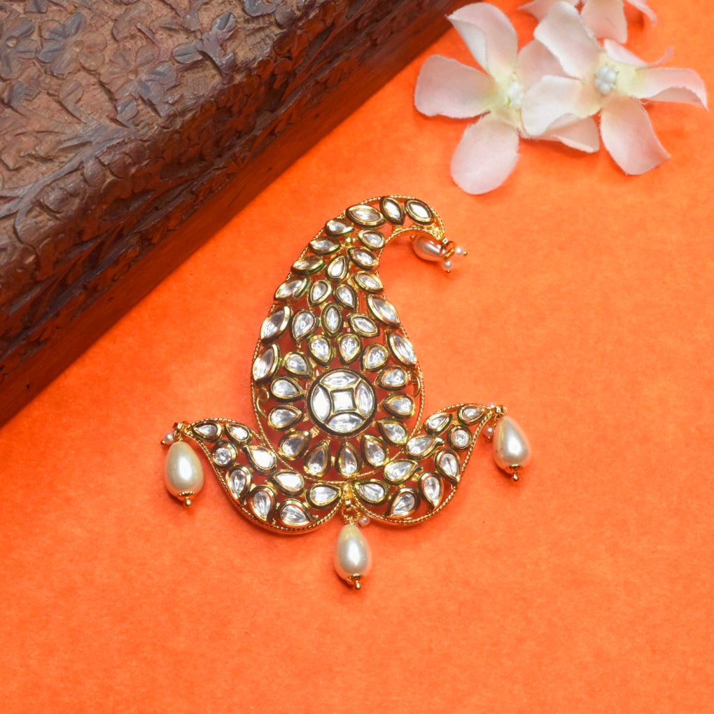 Asp Rajwadi Beautiful Kundan Kalangi for Groom - Traditional 24K Gold Plated Design