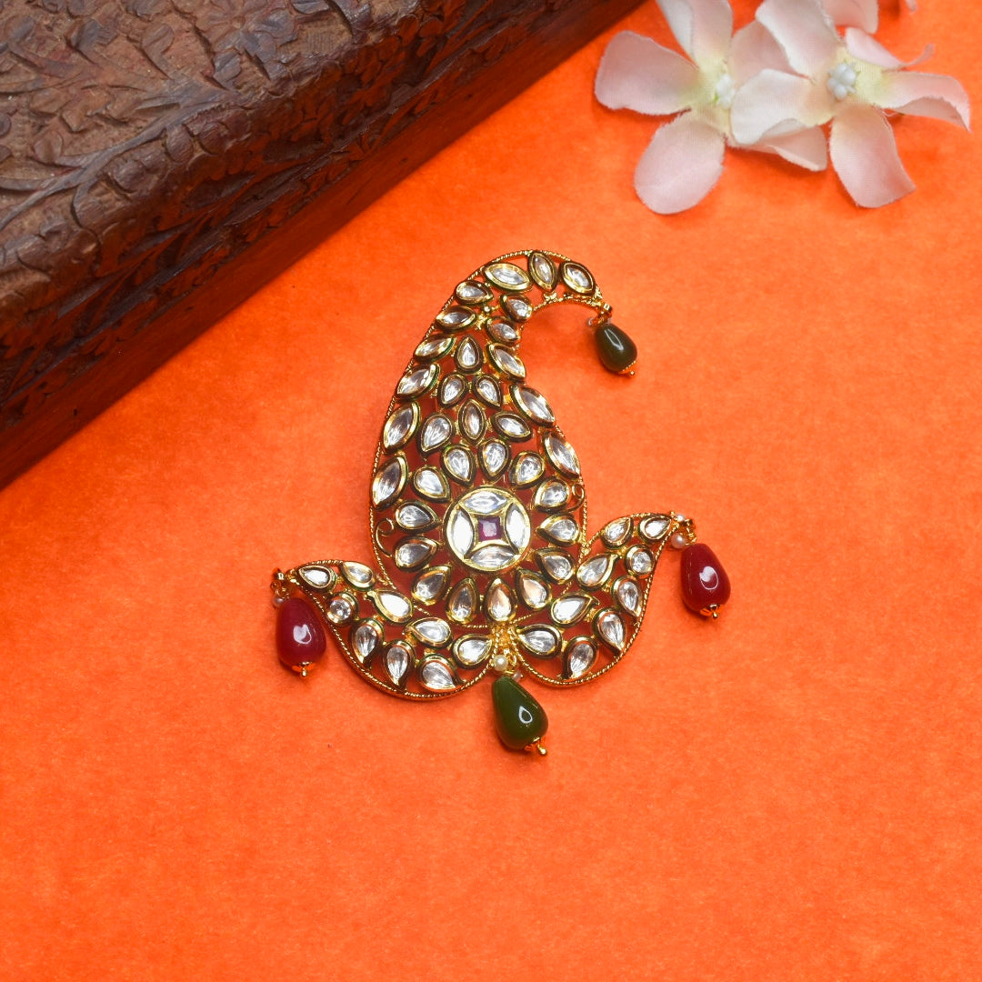 Asp Rajwadi Beautiful Kundan Kalangi for Groom - Traditional 24K Gold Plated Design