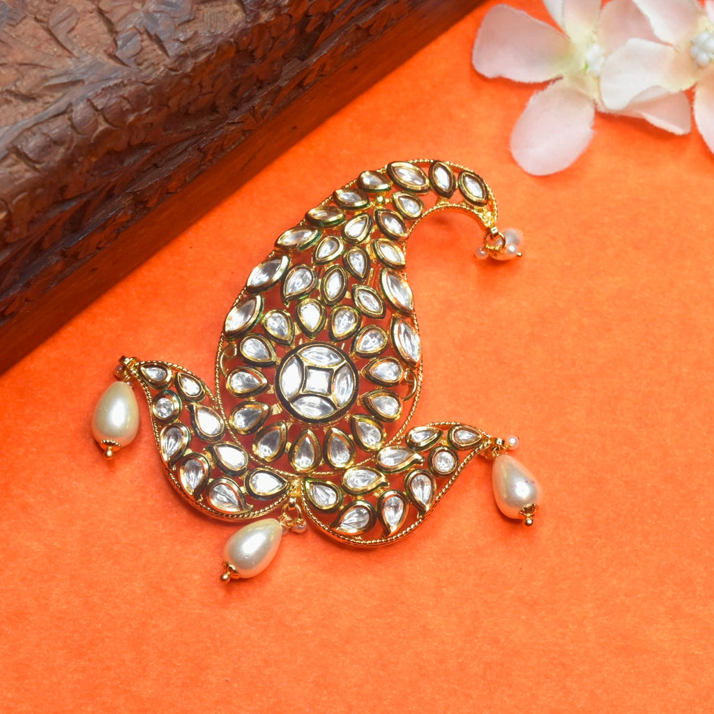 Asp Rajwadi Beautiful Kundan Kalangi for Groom - Traditional 24K Gold Plated Design