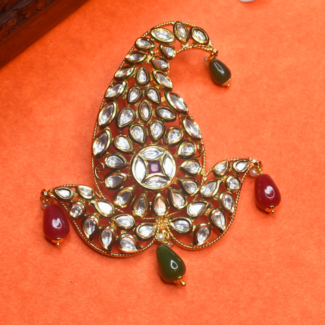 Asp Rajwadi Beautiful Kundan Kalangi for Groom - Traditional 24K Gold Plated Design
