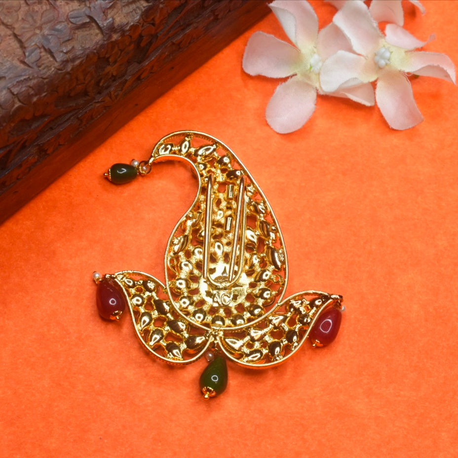 Asp Rajwadi Beautiful Kundan Kalangi for Groom - Traditional 24K Gold Plated Design