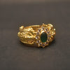 92.5 Silver Gold-Plated Tirupati Balaji Ring