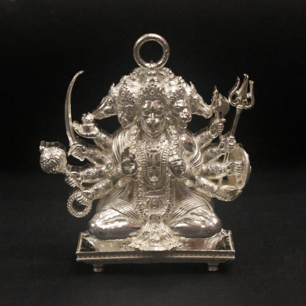Pure Silver Panchmukhi Hanuman Idol - Five Face Lord Hanuman Statue