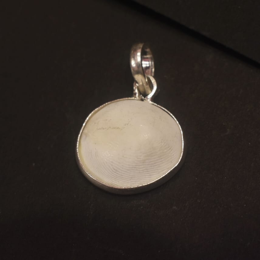 Pure Silver Gau Chakra Pendant - 4 Grams