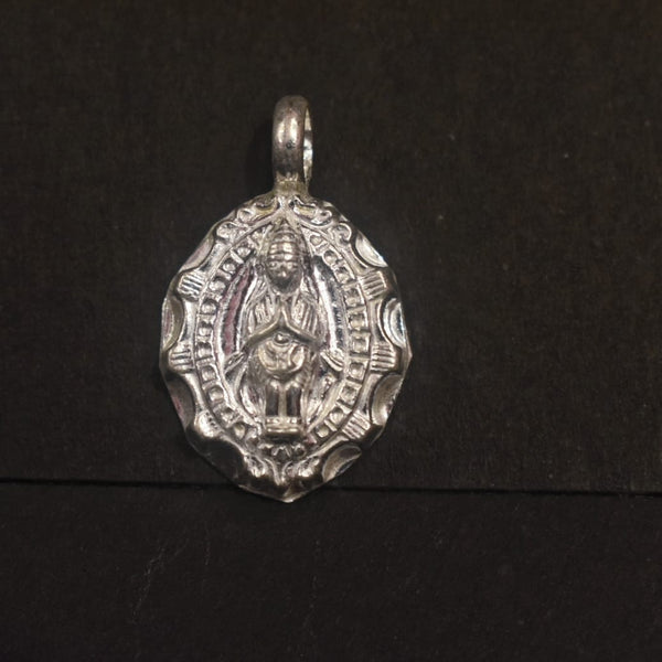Pure Silver Lord Hanuman Locket for Kids - 3g Spiritual Pendant