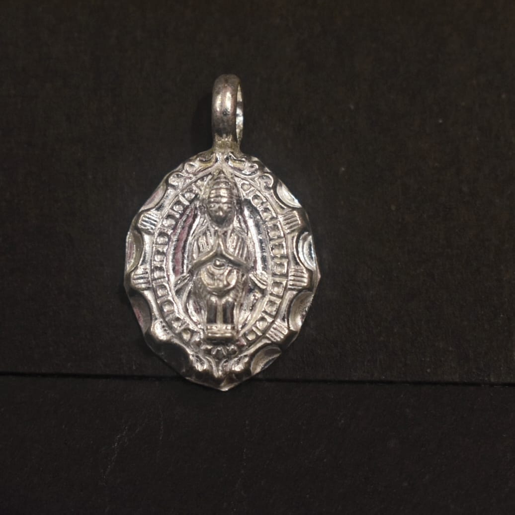 Pure Silver Lord Hanuman Locket for Kids - 3g Spiritual Pendant