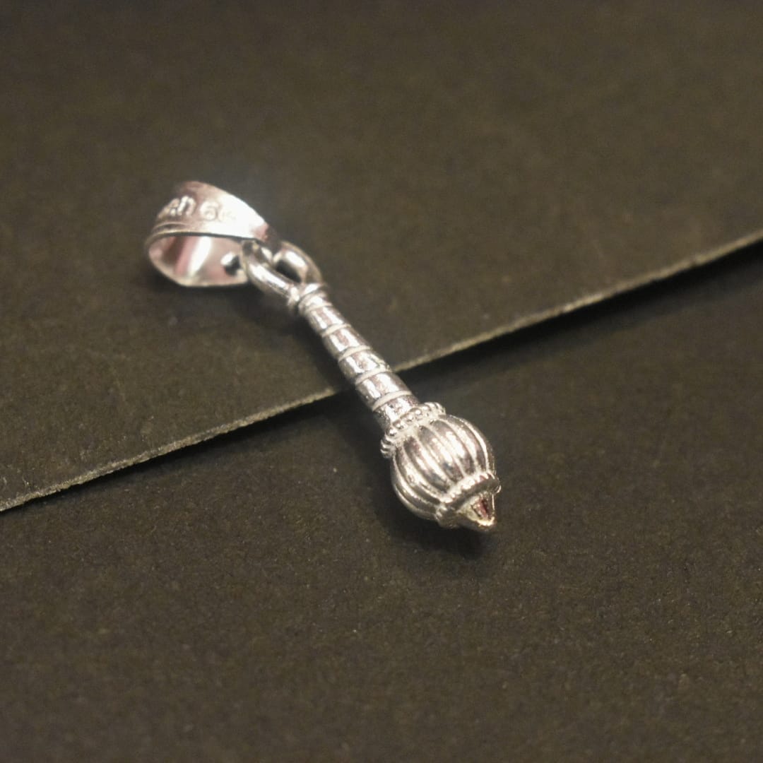 Silver Gada Locket - Traditional Hindu Religious Pendant