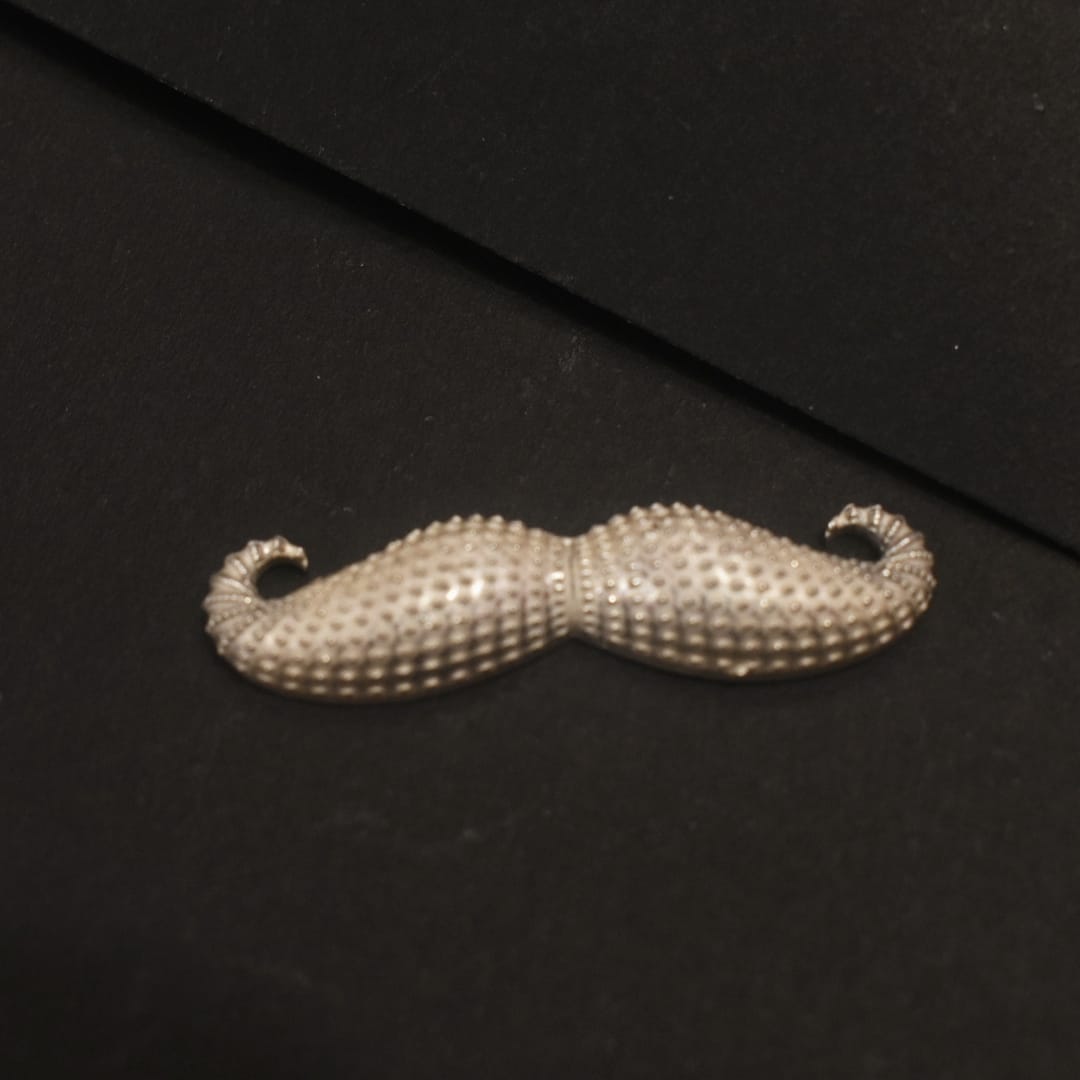 Pure Silver Mustache Jewelry - Handcrafted 5g Sterling Silver