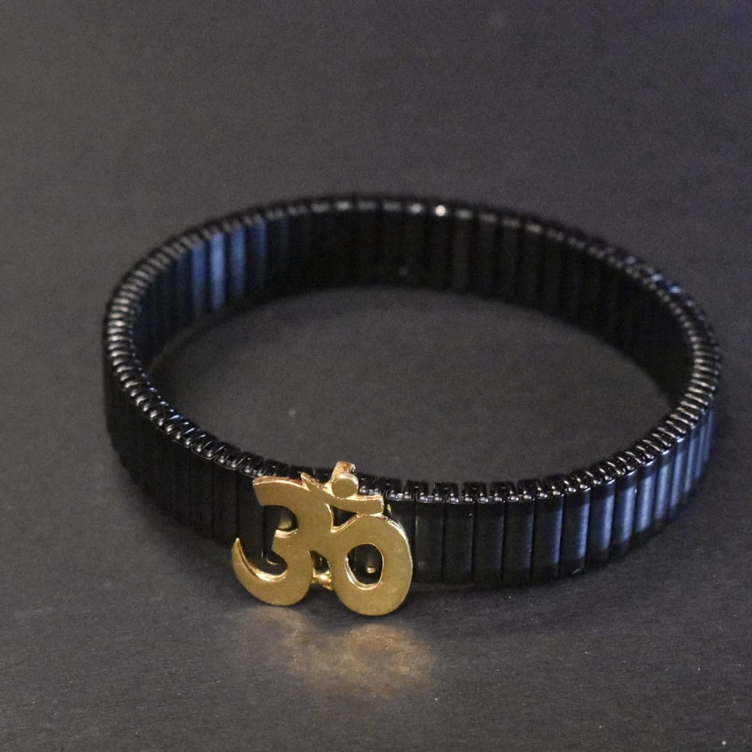 Premium Rolex Style Band Bracelet with Silver Om Brooch for Men