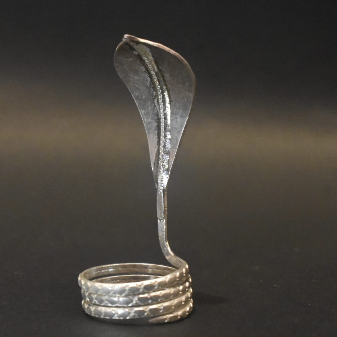 Pure Silver Nag Devta / Nag Padga Idol for Pooja