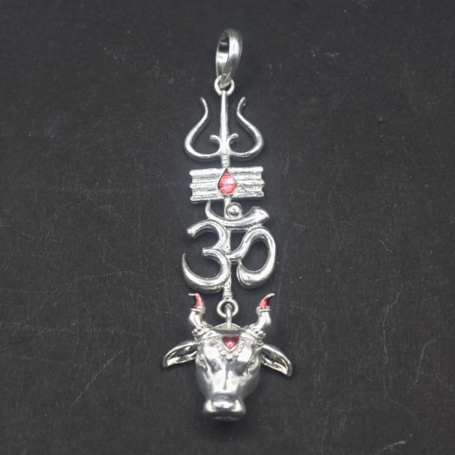 Pure Silver Shiva Nandi Locket