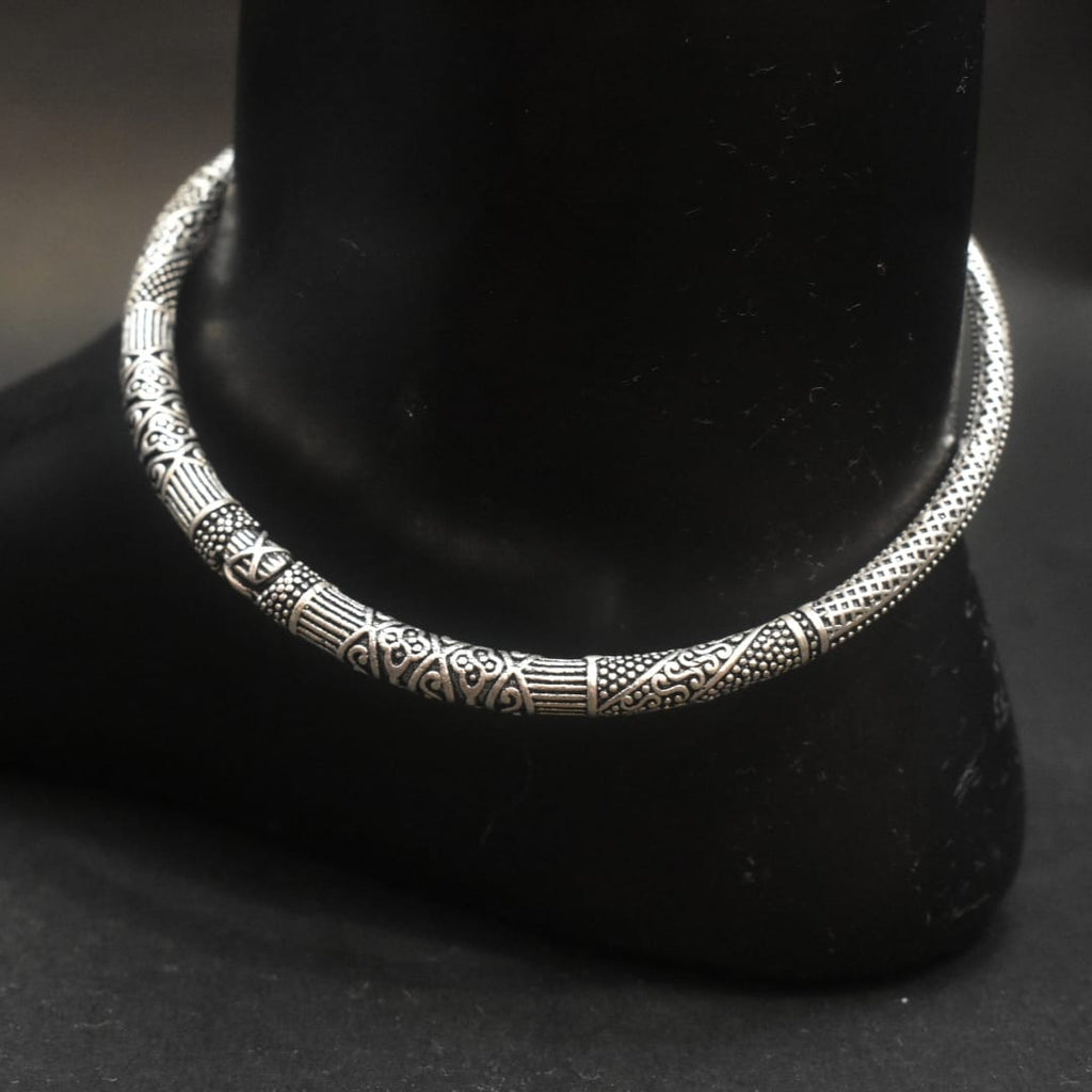 Silver Oxidize Kada Payal