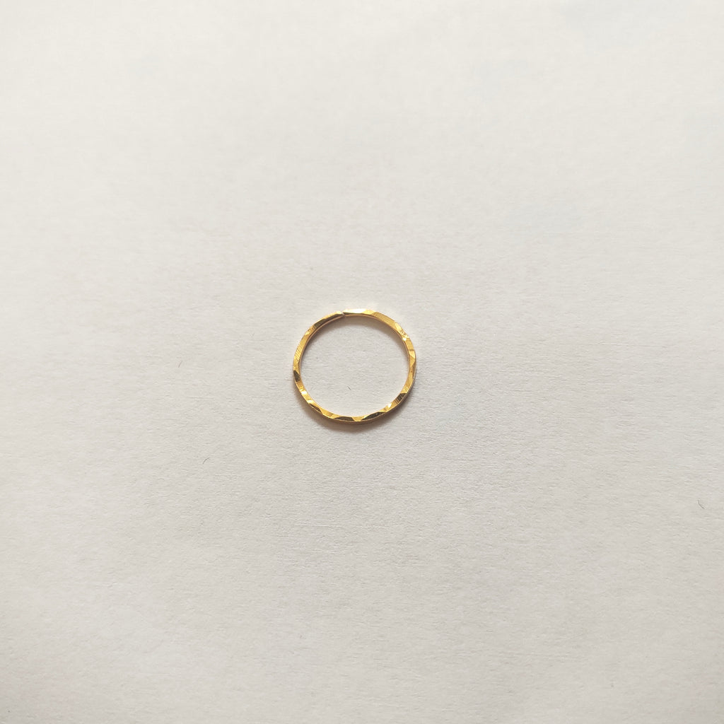 18K Gold Nose Ring - Elegant Minimalist Jewelry