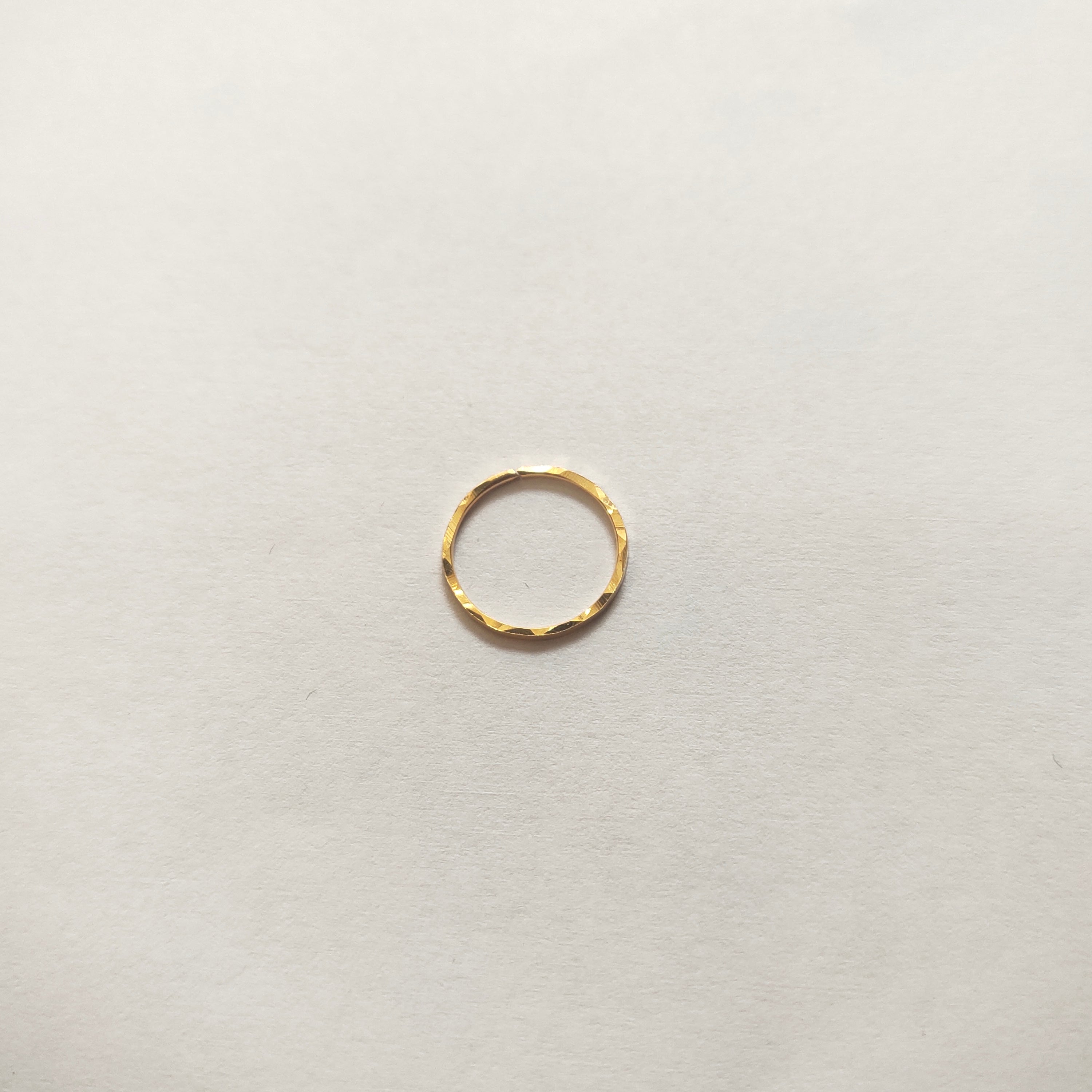 18K Gold Nose Ring - Elegant Minimalist Jewelry
