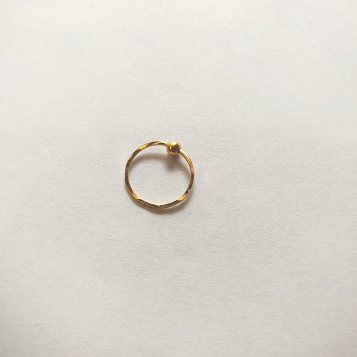 18K Gold Nose Ring - Minimalist Design for Daily Wear