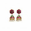Jadau Kundan Flower Jhumka Earrings - 