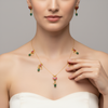 Jadau Kundan Invisible Necklace Set - 24K Gold Plated