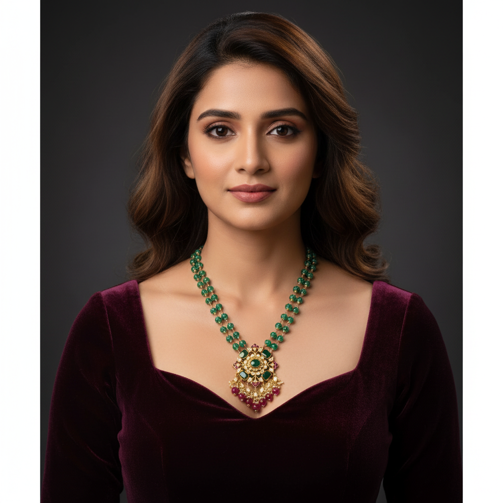 Jadau Kundan pendant necklace