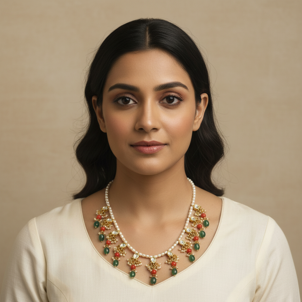 Kundan & Pearl Necklacee